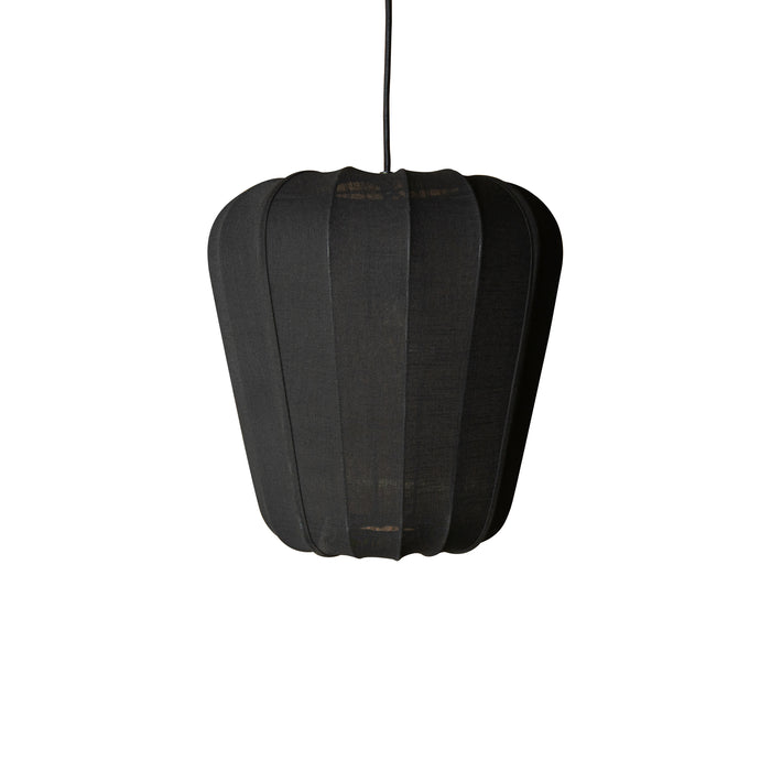 Suspension Alba en coton noir et métal D 34 cm