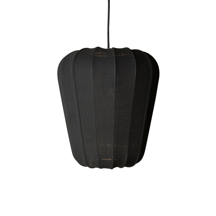 Suspension Alba en coton noir et métal D 35 cm