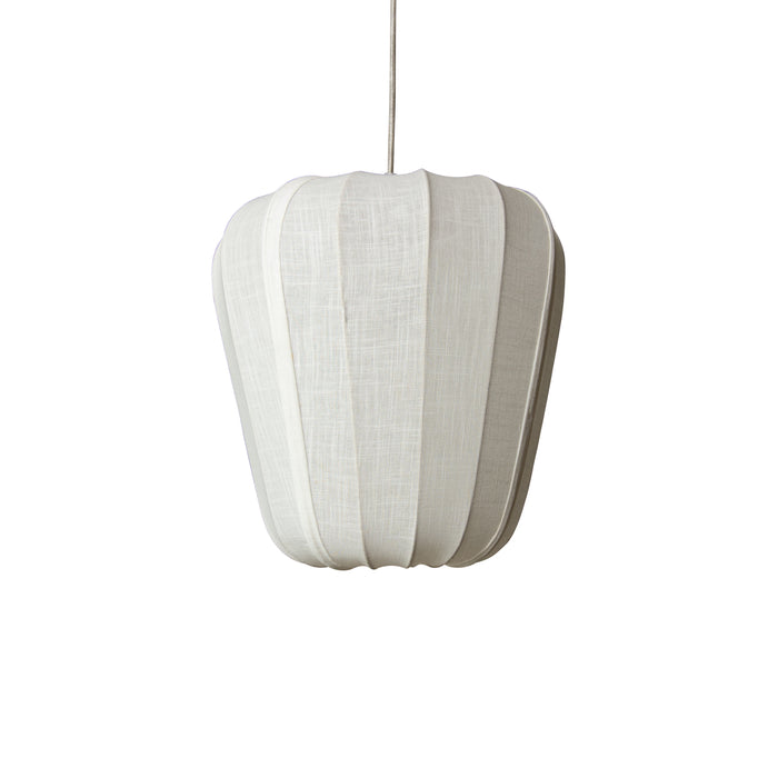 Suspension Alba en coton blanc et métal D 34 cm