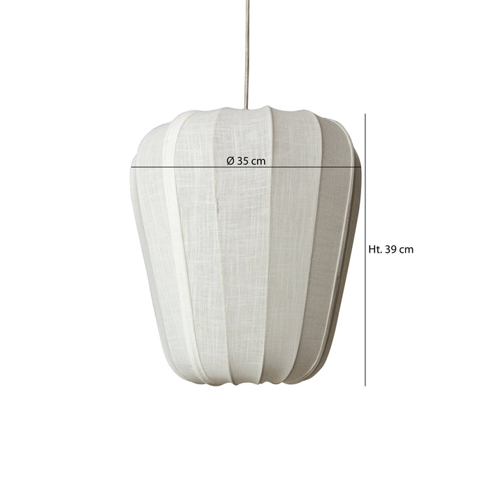 Suspension Alba en coton blanc et métal D 35 cm