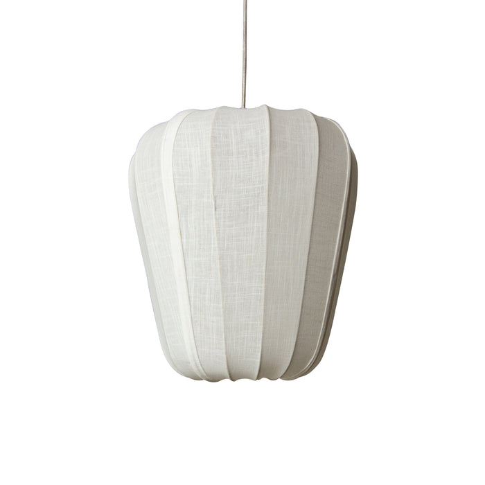 Suspension Alba en coton blanc et métal D 35 cm