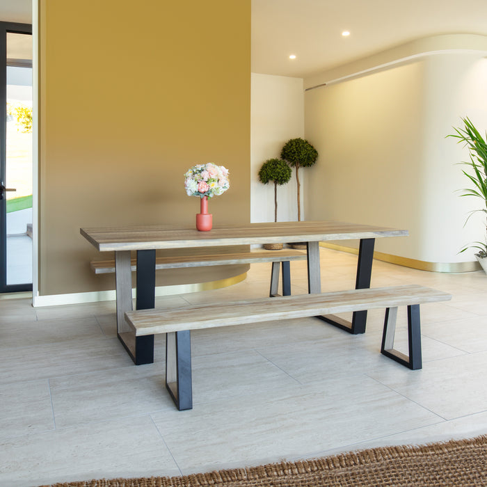 Table Hera en bois de pin et acacia 200 cm