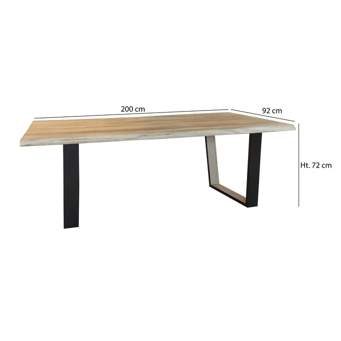 Table Hera en bois de pin et acacia 200 cm