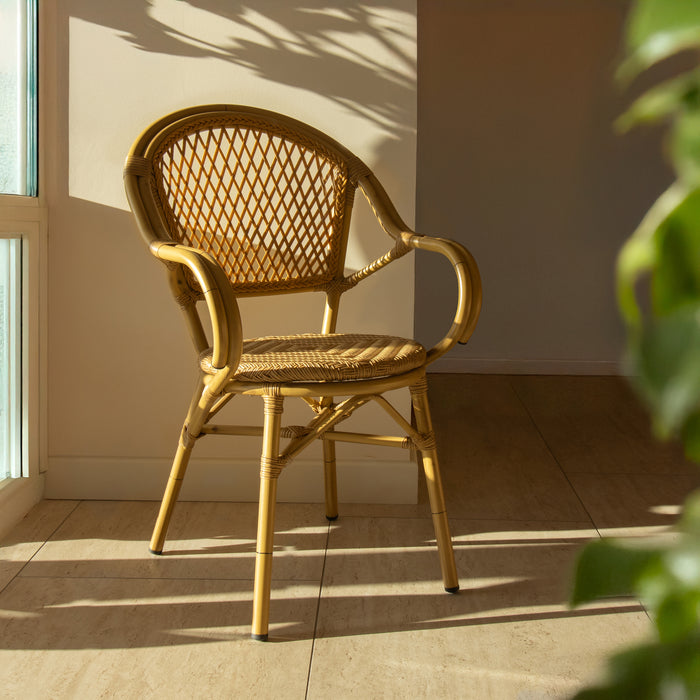 Lot de 2 fauteuils de table Capri en rotin