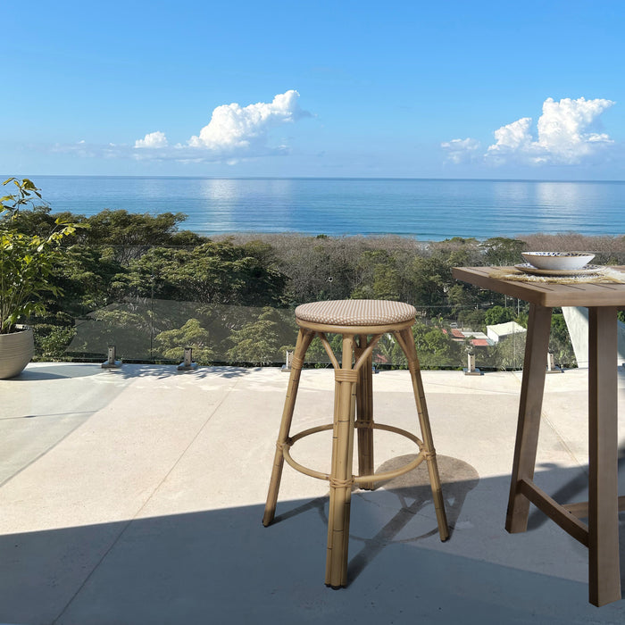 Lot de 2 tabourets de bar extérieurs en textilène Amalfi