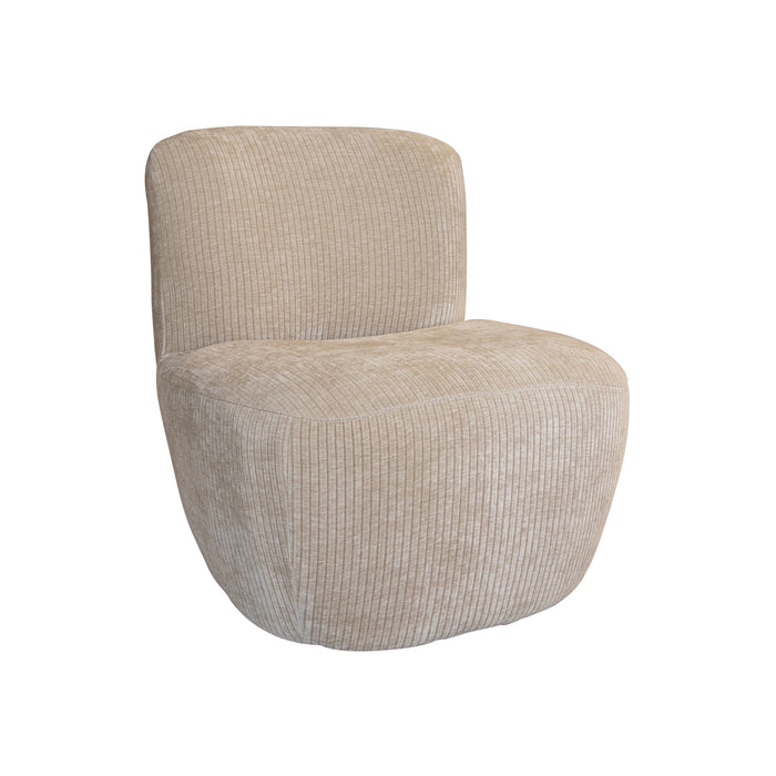 Fauteuil Côme en tissu velours côtelé beige