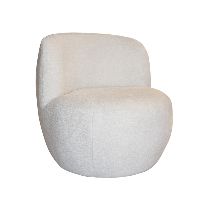 Fauteuil Malo en tissu bouclette beige