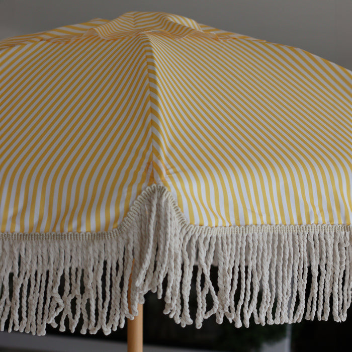 Parasol jaune avec franges Playa 180 cm