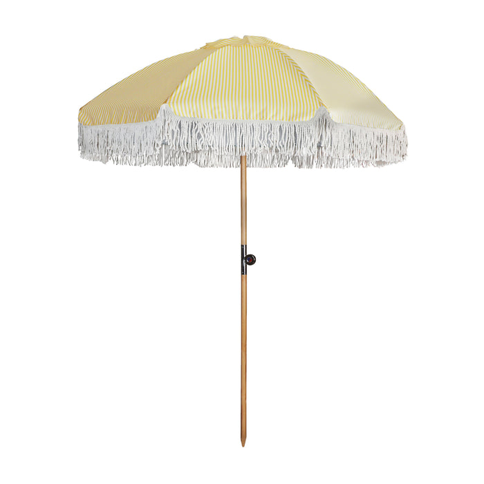 Parasol jaune avec franges Playa 180 cm