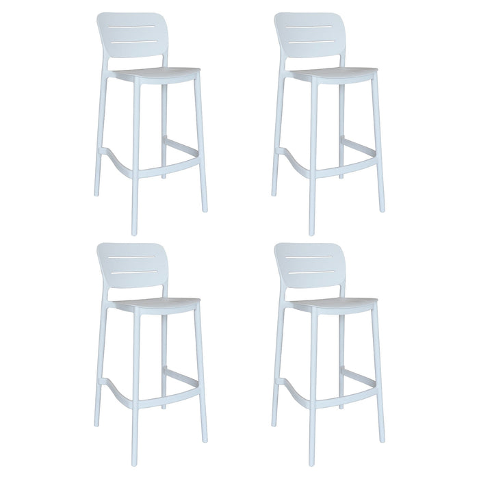 Lot de 4 tabourets de bar blanc Sunset