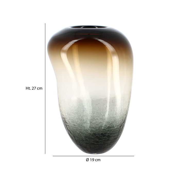 Vase en verre soufflé H 27 cm