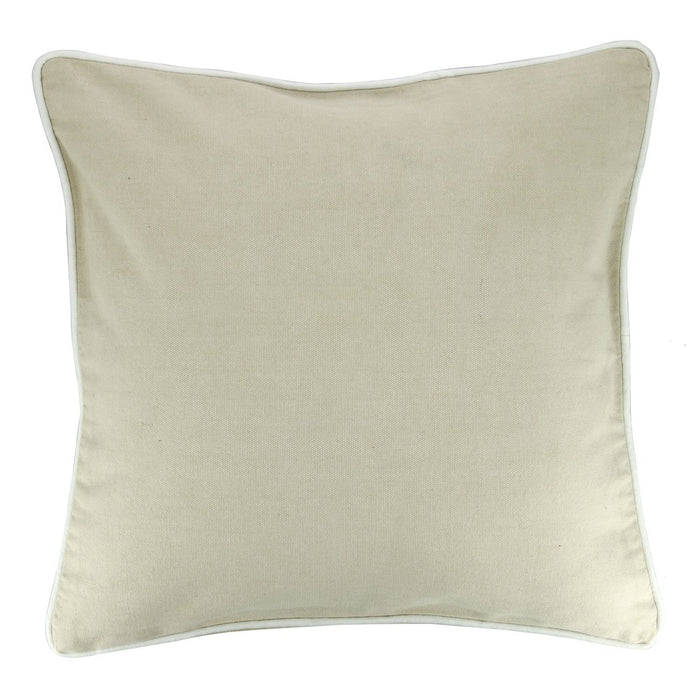 Coussin en coton lavé beige 45 x 45 cm